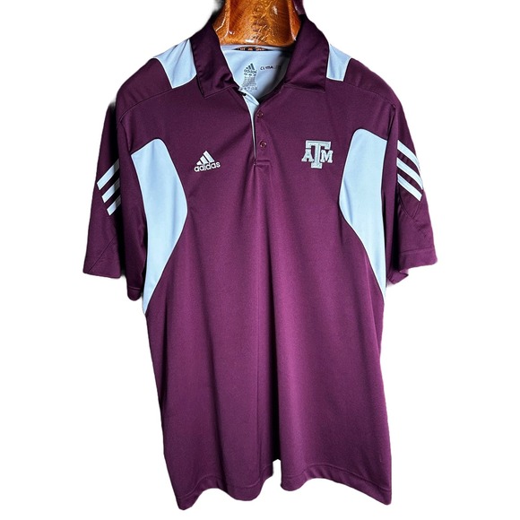 Texas A&M‎ Adidas Scorch Climalite Mens Large Golf Polo - Picture 1 of 3